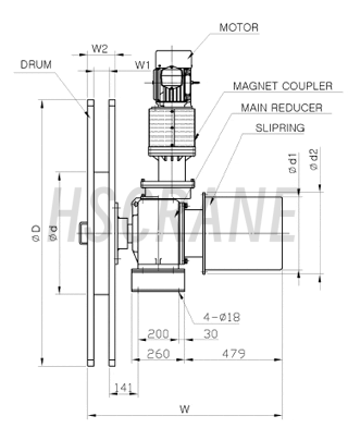 Кабельная катушка с электроприводом