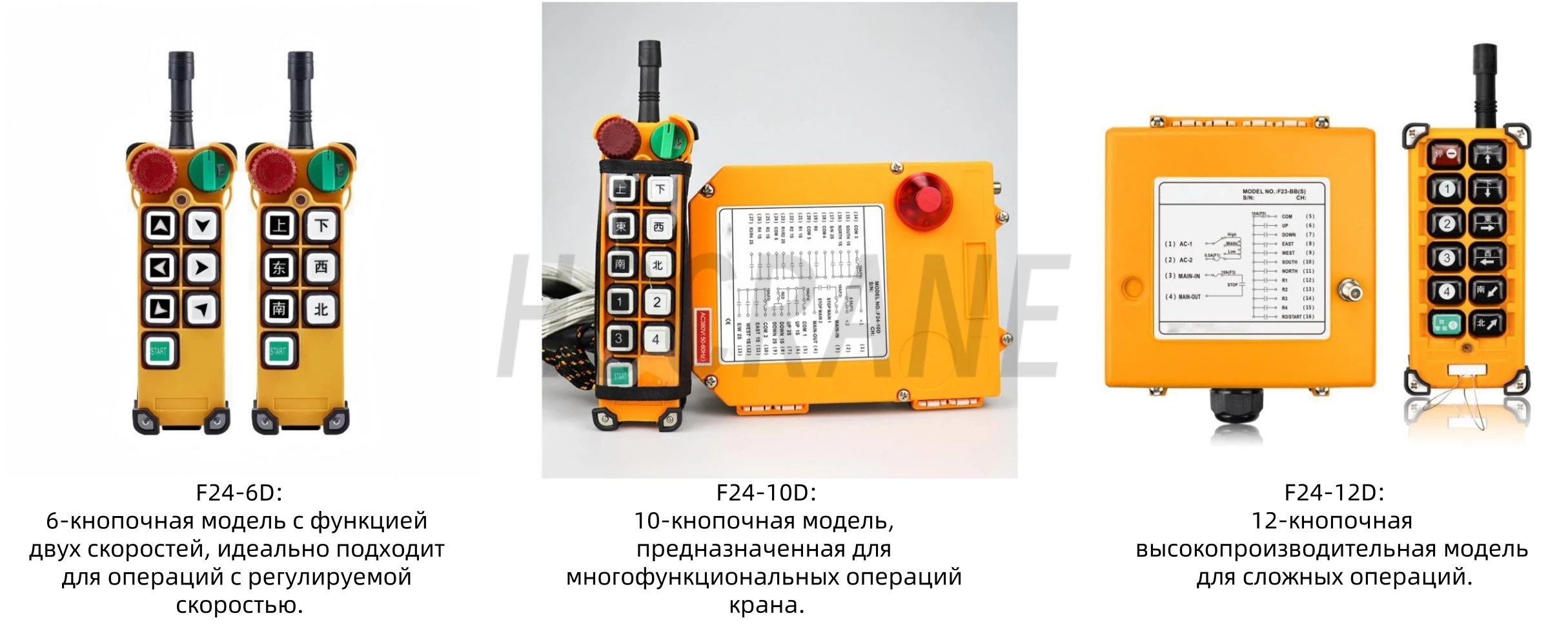 Беспроводной пульт дистанционного управления для кранов (кнопочного типа)