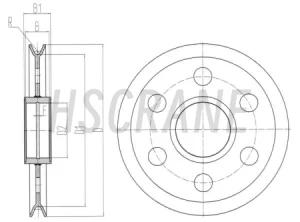 Чертёж блока крана