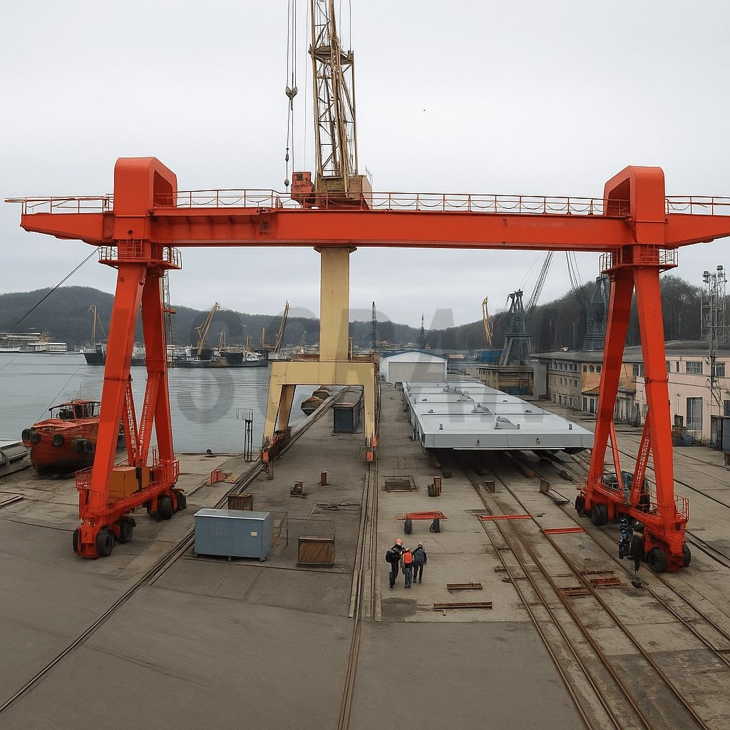 Гусеничный кран для судостроительных верфей-1