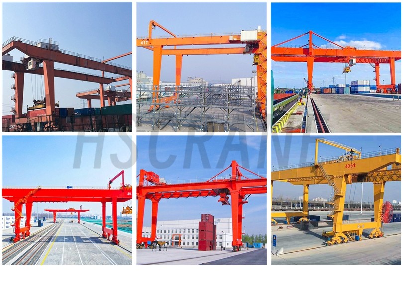 Козловой кран с рельсовым креплением для контейнеров-8_副本