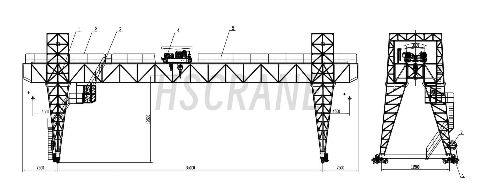 Кран для монтажных работ мостов-5