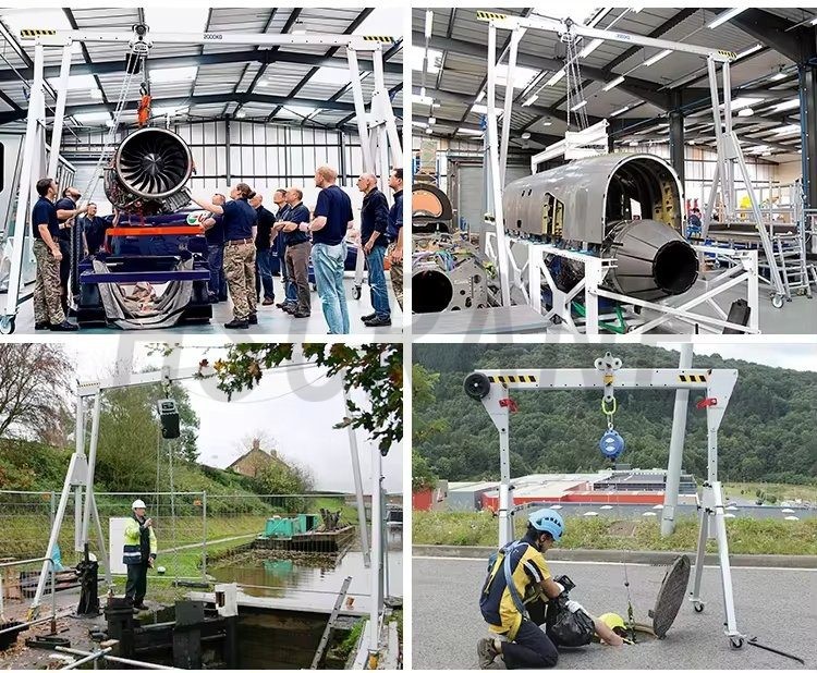 Складной козловой кран