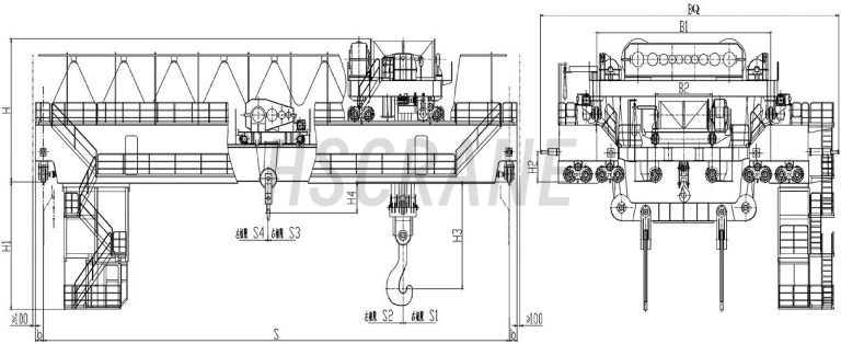 Чертеж параметров ковочного крана