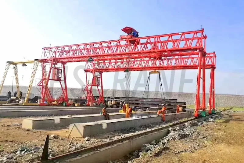 Основные параметры: двухбалочный ферменный козловой кран HNHS 60t