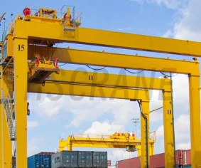 Козловой кран на резиновых шинах